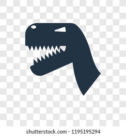 Dinosaur vector icon isolated on transparent background, Dinosaur transparency logo concept