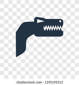 Dinosaur vector icon isolated on transparent background, Dinosaur transparency logo concept