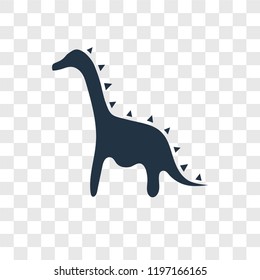Dinosaur vector icon isolated on transparent background, Dinosaur transparency logo concept