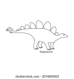 Dinosaur vector icon.Outline vector icon isolated on white background dinosaur.