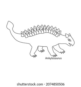 Dinosaur vector icon.Outline vector icon isolated on white background dinosaur.