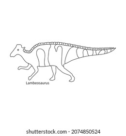 Dinosaur vector icon.Outline vector icon isolated on white background dinosaur.