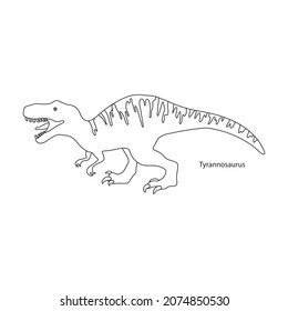 Dinosaur vector icon.Outline vector icon isolated on white background dinosaur.