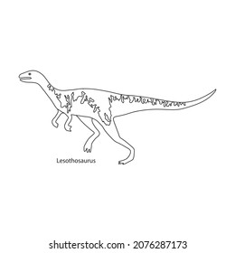 Dinosaur vector icon.Outline vector icon isolated on white background dinosaur.