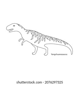 Dinosaur vector icon.Outline vector icon isolated on white background dinosaur.