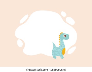 dinosaur, vector illustration of children's poster with dino