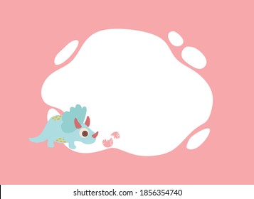 dinosaurio, ilustración vectorial del afiche infantil con dino