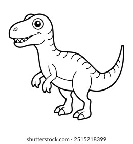 Projeto editável de ilustração de vetor de dinossauro.