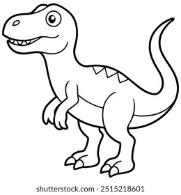 Projeto editável de ilustração de vetor de dinossauro.