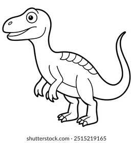 Projeto editável de ilustração de vetor de dinossauro.
