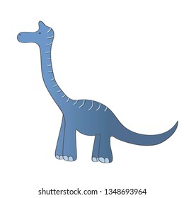 Dinosaur. Vector illustration for printing on fabric, wrapping paper, postcard. Cute baby background.