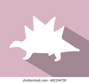 Dinosaur vector illustration, Stegosaurus