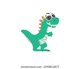 dinosaur vector illustration in white background