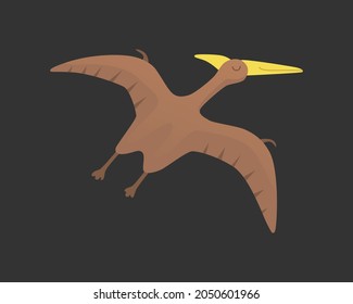 Dinosaur vector isolated on dark. Dinosaurs animal predators and herbivores. Dino icon.
