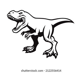 Dinosaur Vector Logo, this design can be used as an emblem