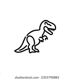Dinosaur Vector  Minimal Line Art Drawing