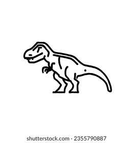 Dinosaur Vector  Minimal Line Art Drawing