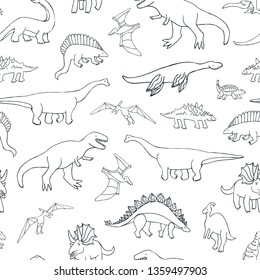 dinosaur vector seamless pattern