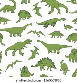 dinosaur vector seamless pattern