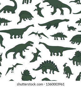 dinosaur vector seamless pattern