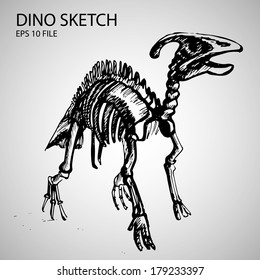 Dinosaur Vector Sketch Illustration