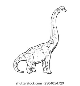 Dinosaur vector. Suitable for wild animal icon, sign or symbol.