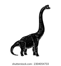 Dinosaur vector. Suitable for wild animal icon, sign or symbol.