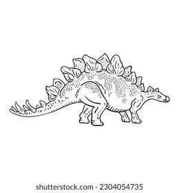 Dinosaur vector. Suitable for wild animal icon, sign or symbol.