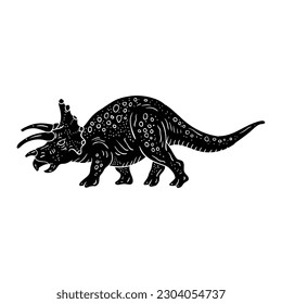 Dinosaur vector. Suitable for wild animal icon, sign or symbol.