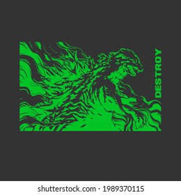 Dinosaurier, VektorT-Shirt-Design