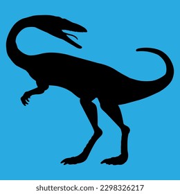 dinosaur velociraptor silhouette turned back