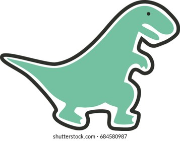 dinosaur walking vector illustration