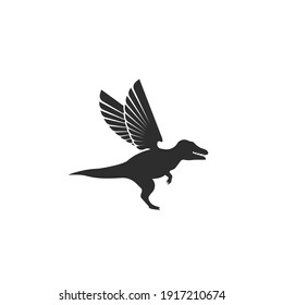 dinosaur with wings  icon vector illustration design template