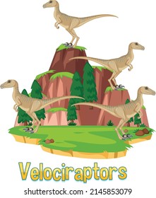 Dinosaurierkarte für Velociraptoren