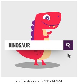 Dinosaur written on a browser search bar