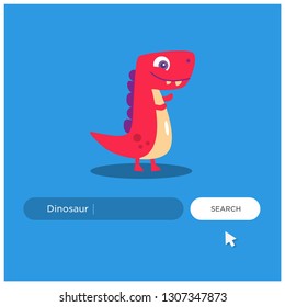 Dinosaur written on a browser search bar