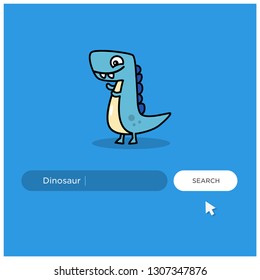 Dinosaur written on a browser search bar
