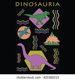 dinosauria retro graphic tee