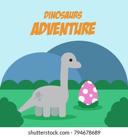 Dinosaurs Adventure Illustration