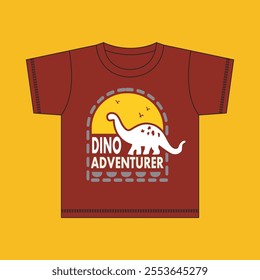 dinosaurs adventurer design cartoon vector illustration