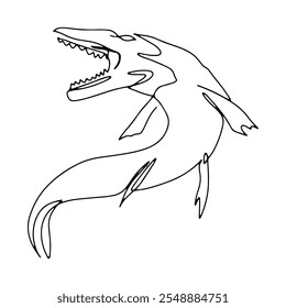 Dinosaurs Animal Wild Vector Line Art Graphic Design Decoration 