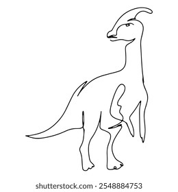 Dinosaurs Animal Wild Vector Line Art Graphic Design Decoration 