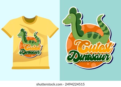 Dinosaurios brontosaurio dibujos animados Para camisetas, diseños de estampados de ropa y otros usos. Perfecto para la decoración, camiseta de la guardería, ropa de los niños, invitación, diseño simple del niño.