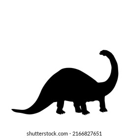 Dinosaurs Brontosaurus Icon Silhouette Dino Lovers Stock Vector ...