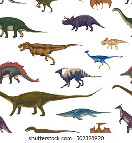 Dinosaurs Cartoon Collectioncolorful Set Fantasy Cute Stock Vector 