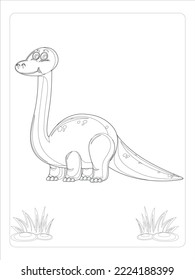 dinosaurs cartoon coloring page for kids 