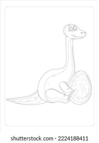 dinosaurs cartoon coloring page for kids 