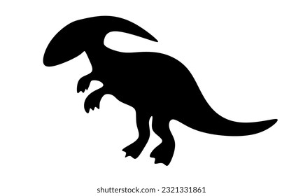 Dinosaurs cartoon illustration, dinosaur silhouette, dino vector, dino shadow, triceratops, stegosaurus, brontosaurus, t rex, parasaurolophus. and hatched dinosaur egg.