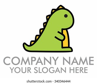 dinosaurs character logo icon vector