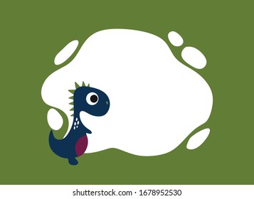 Dinosaurs. Colored cards with dinosaurs and place for photo or text. Flat vector illustration of dinosaurs.